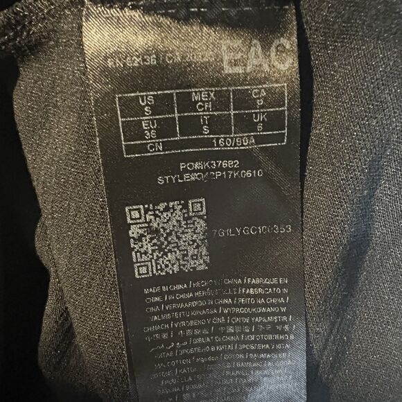 Womens Guess Black Marie Polo Pocket Tee Shirt S Y2K Style Embroidered Logo - Picture 5 of 10